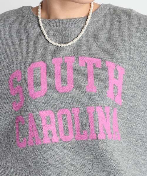 cepo（セポ）の「カレッジロゴプリントニット（ニット/セーター・レディース・グレー/グリーン/ブルー/オフホワイト・M）」の14枚目の写真