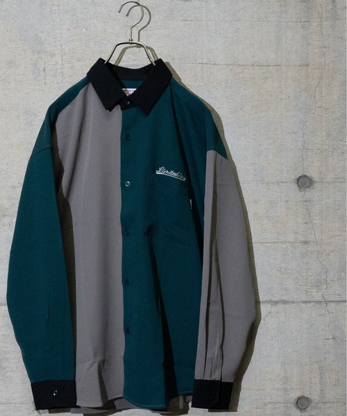 JOHN'S CLOSET（ジョンズクローゼット）の「【a】ナチュラルストレッチポリエステル バック刺繍BOWLING/DRIVINGシャツ　長袖（シャツ/ブラウス・メンズ・グレイッシュベージュ/ホワイト系その他/ベージュ系その他/ホワイト/ブラック/グリーン系その他/ブラック系その他/その他2/その他1/ブルー系その他/グリーン/ブルー・LARGE/MEDIUM）」の20枚目の写真