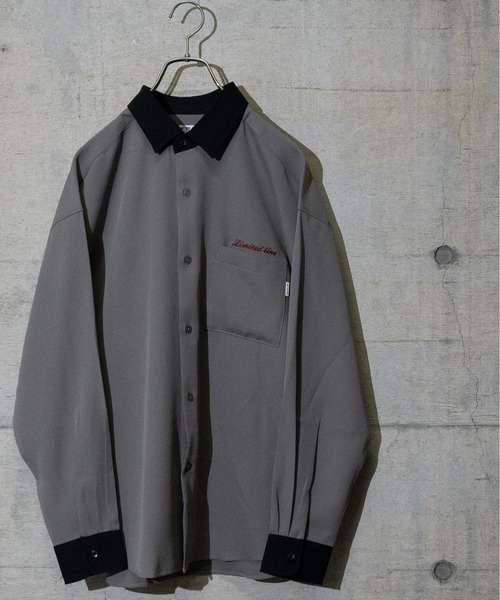 JOHN'S CLOSET（ジョンズクローゼット）の「【a】ナチュラルストレッチポリエステル バック刺繍BOWLING/DRIVINGシャツ　長袖（シャツ/ブラウス・メンズ・グレイッシュベージュ/ホワイト系その他/ベージュ系その他/ホワイト/ブラック/グリーン系その他/ブラック系その他/その他2/その他1/ブルー系その他/グリーン/ブルー・LARGE/MEDIUM）」の19枚目の写真