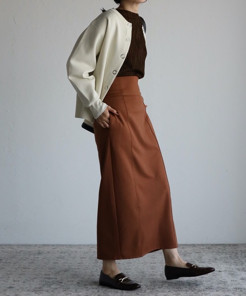 ap retro（アプレトロ）の「【ap retro】タイトロングスカート/ナロースカート（スカート・レディース・ブラック/アイボリー/グリーン/ブルー/レッド/モカ・FREE）」の21枚目の写真