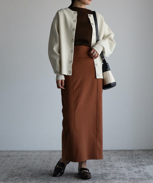 ap retro（アプレトロ）の「【ap retro】タイトロングスカート/ナロースカート（スカート・レディース・ブラック/アイボリー/グリーン/ブルー/レッド/モカ・FREE）」の22枚目の写真