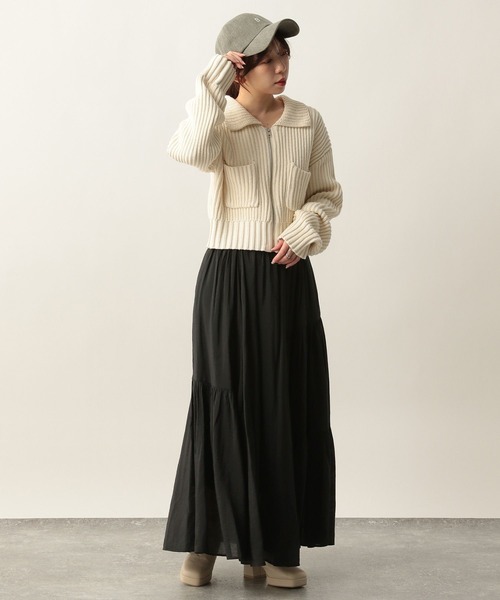 Heather（ヘザー）の「イレヘムギャザースカート 　274145（スカート・レディース・ブラック/グレー/アイボリー・FREE）」の10枚目の写真