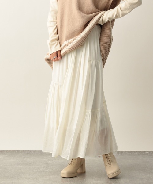 Heather（ヘザー）の「イレヘムギャザースカート 　274145（スカート・レディース・ブラック/グレー/アイボリー・FREE）」の19枚目の写真