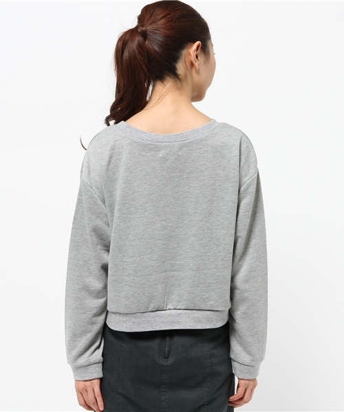OUTLET(アウトレット)の「【mystic】フロントチュールプルオーバー(Tシャツ/カットソー・レディース・グレー/ブラック/アイボリー/ネイビー・FREE)」の7枚目の写真