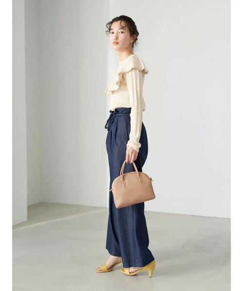 earth music&ecology(アースミュージックアンドエコロジー)の「ラウンドミニボストンバッグ*(トートバッグ・レディース・ブラック/ベージュ/アイボリー・FREE)」の20枚目の写真