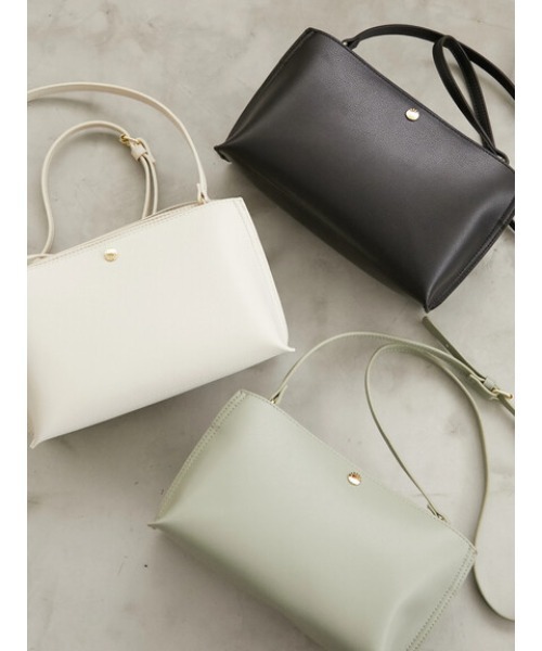 Legato Largo(レガートラルゴ)の「・別注Legato Largo 軽量ショルダーバッグ*(ショルダーバッグ・レディース・ブラック/グリーン/アイボリー・FREE)」の12枚目の写真