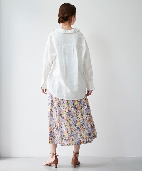 le.coeur blanc（ルクールブラン）の「リバティ タックギャザースカート（スカート・レディース・パープル系その他/イエロー系その他・38/36）」の19枚目の写真