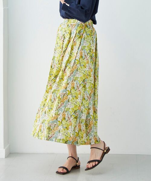 le.coeur blanc（ルクールブラン）の「リバティ タックギャザースカート（スカート・レディース・パープル系その他/イエロー系その他・38/36）」の10枚目の写真