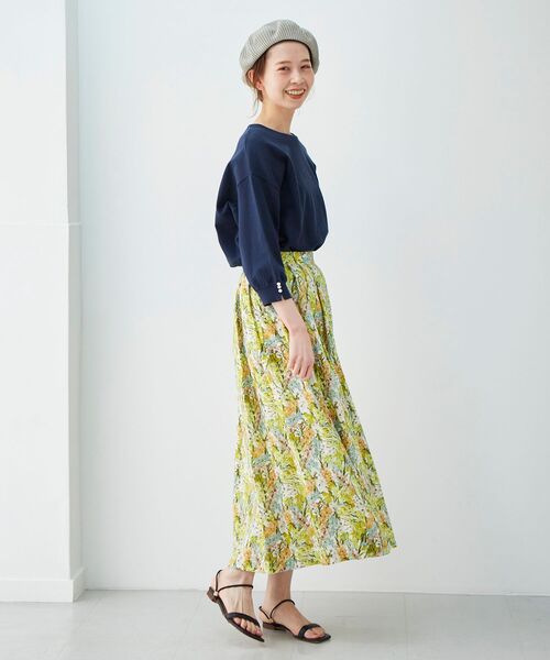 le.coeur blanc（ルクールブラン）の「リバティ タックギャザースカート（スカート・レディース・パープル系その他/イエロー系その他・38/36）」の14枚目の写真