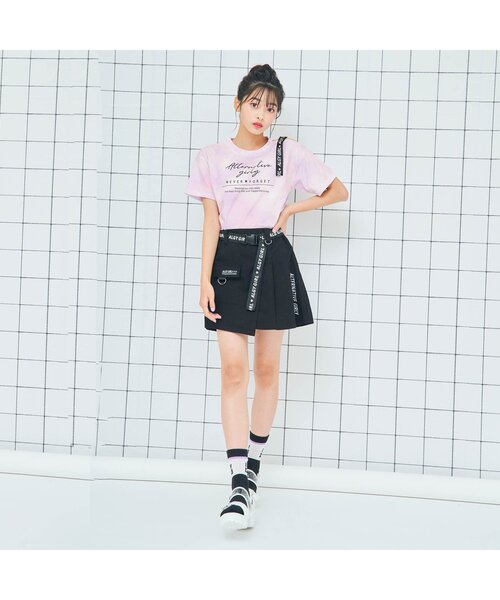 algy（アルジー）の「ショルダーロゴタイダイT（Tシャツ/カットソー・キッズ・イエロー/ミント/ラベンダー・SMALL/MEDIUM/X-SMALL/XX-SMALL）」の4枚目の写真