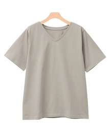 シルケットコットンTシャツ Vネック