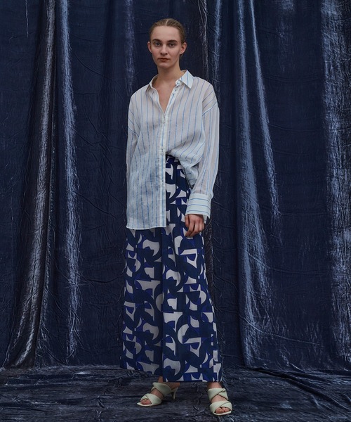 PUBLIC TOKYO（パブリックトウキョウ）の「ジオメアートワイドパンツ/ウォッシャブル（その他パンツ・レディース・パープル/ネイビー・FREE）」の6枚目の写真