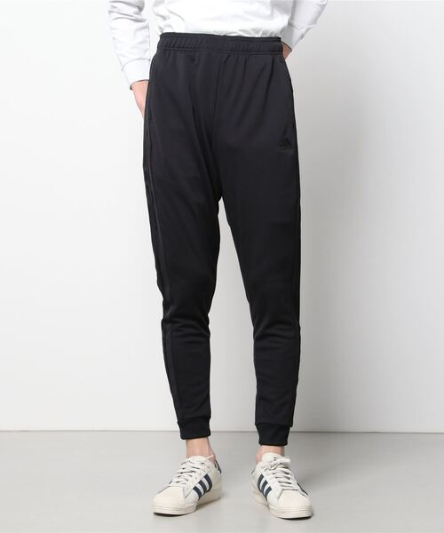 adidas（アディダス）の「アディダス adidas マストハブ 3ストライプス Wuji ジョガーパンツ（その他パンツ・メンズ・ブラック×ブラック/ブラック×ホワイト・L/LL/M/3L/S）」の2枚目の写真