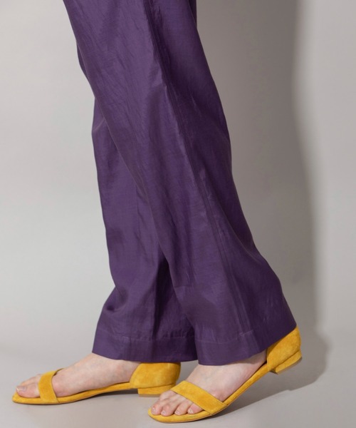 Munich（ミューニック）の「キュプラオーガニックコットンテーパードパンツ（その他パンツ・レディース・パープル/サックスブルー/グリーン/ダークグレー・S/XS/M）」の14枚目の写真