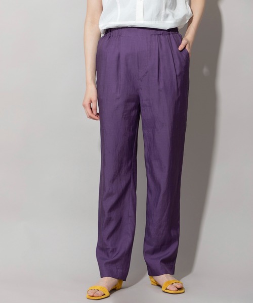 Munich（ミューニック）の「キュプラオーガニックコットンテーパードパンツ（その他パンツ・レディース・パープル/サックスブルー/グリーン/ダークグレー・S/XS/M）」の8枚目の写真