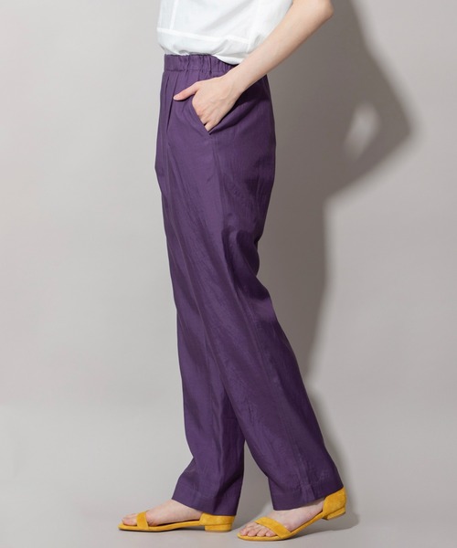 Munich（ミューニック）の「キュプラオーガニックコットンテーパードパンツ（その他パンツ・レディース・パープル/サックスブルー/グリーン/ダークグレー・S/XS/M）」の9枚目の写真