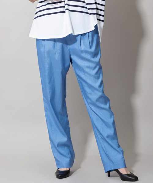 Munich（ミューニック）の「キュプラオーガニックコットンテーパードパンツ（その他パンツ・レディース・パープル/サックスブルー/グリーン/ダークグレー・S/XS/M）」の18枚目の写真