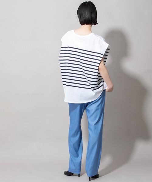 Munich（ミューニック）の「キュプラオーガニックコットンテーパードパンツ（その他パンツ・レディース・パープル/サックスブルー/グリーン/ダークグレー・S/XS/M）」の17枚目の写真