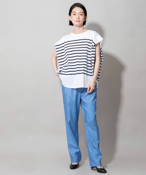 Munich（ミューニック）の「キュプラオーガニックコットンテーパードパンツ（その他パンツ・レディース・パープル/サックスブルー/グリーン/ダークグレー・S/XS/M）」の15枚目の写真