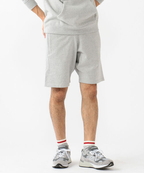 BEAMS PLUS（ビームスプラス）の「BEAMS PLUS / スウェット ショーツ（スウェットパンツ・メンズ・アッシュグレー/ブラック/ヘザーグレー/ネイビー/オレンジ/イエロー/ダークグリーン/オフホワイト/ブラウン/グリーン/カーキ/サックスブルー・L/S/XL/M）」の4枚目の写真