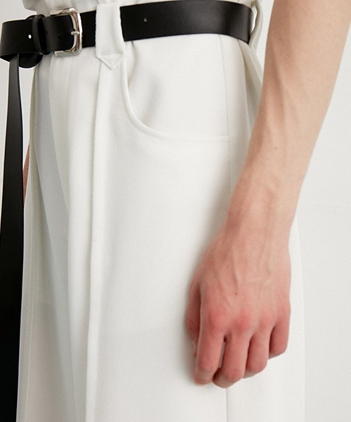 MIXSEVEN（ミックスセブン）の「ハイウェストホワイトワイドパンツ　MX22SS25 【MIX SEVEN】【2022SS】（スラックス・メンズ・ホワイト・S/M/L）」の10枚目の写真