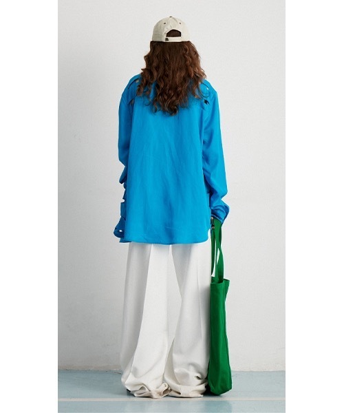 MIXSEVEN（ミックスセブン）の「ハイウェストホワイトワイドパンツ　MX22SS25 【MIX SEVEN】【2022SS】（スラックス・メンズ・ホワイト・S/M/L）」の8枚目の写真