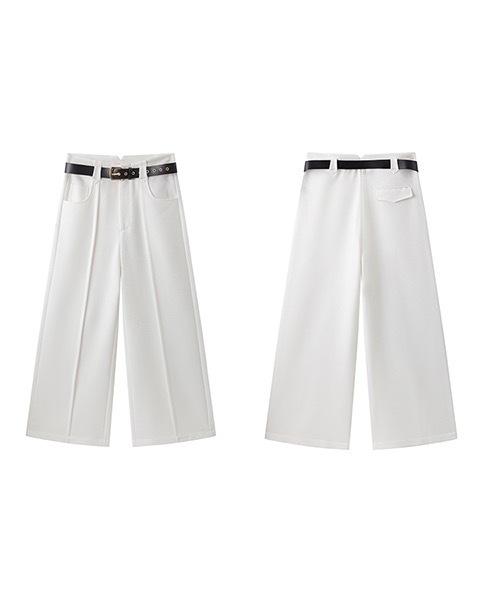 MIXSEVEN（ミックスセブン）の「ハイウェストホワイトワイドパンツ　MX22SS25 【MIX SEVEN】【2022SS】（スラックス・メンズ・ホワイト・S/M/L）」の12枚目の写真