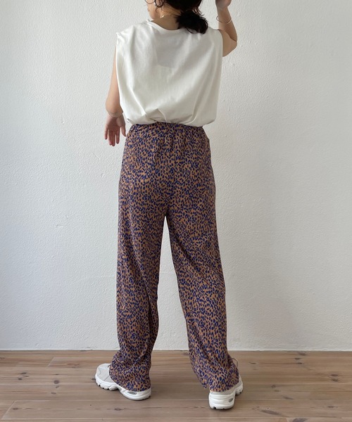 ✨希少✨PLEATS PLEASE ガウチョ サルエル プリーツ パンツ 4 osaka' leopard pleats pants / セルフカット可能なレオパード