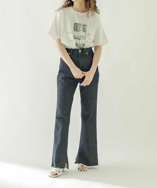 mystic（ミスティック）の「used加工フォトプリントTシャツ（Tシャツ/カットソー・レディース・オフホワイト・FREE）」の4枚目の写真