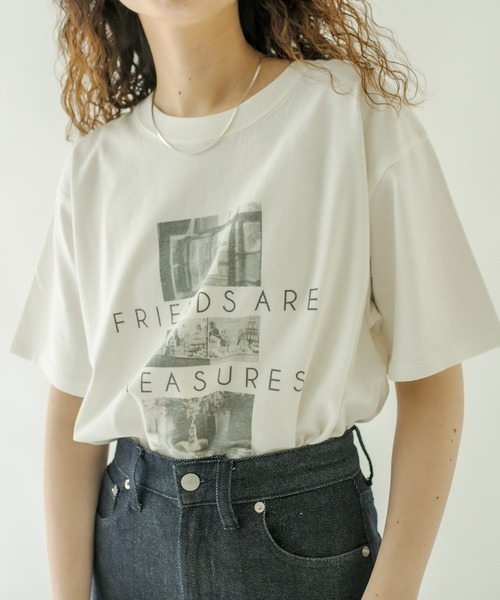 mystic（ミスティック）の「used加工フォトプリントTシャツ（Tシャツ/カットソー・レディース・オフホワイト・FREE）」の2枚目の写真
