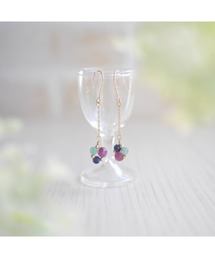 tone（トーン）の「SPICY COLORS/Jewel ～天然石のチェーンピアス～【14kgf】（ピアス（両耳用）・レディース）」