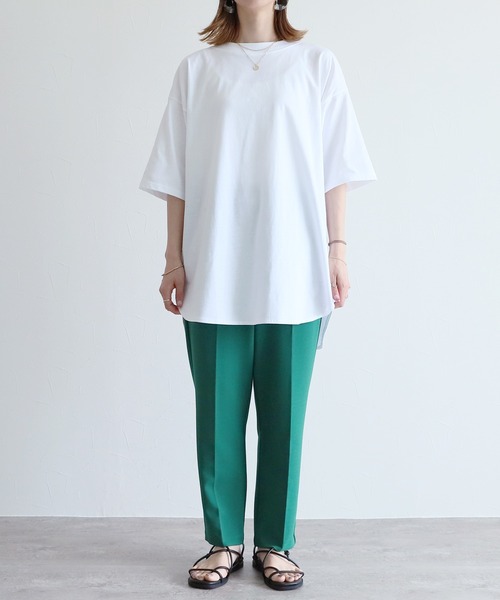 reca(レカ)の「バックプリントロゴロンTシャツ(Tシャツ/カットソー・レディース・ホワイト/チャコール/グレイッシュベージュ/ピンク/ホワイト系その他/オートミール/ホワイト系その他2/グレー系/ブラック/ベージュ系その他/グレー系その他・FREE)」の12枚目の写真