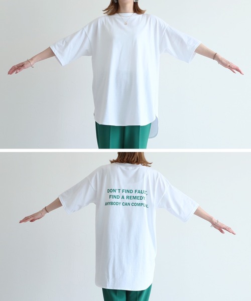 reca(レカ)の「バックプリントロゴロンTシャツ(Tシャツ/カットソー・レディース・ホワイト/チャコール/グレイッシュベージュ/ピンク/ホワイト系その他/オートミール/ホワイト系その他2/グレー系/ブラック/ベージュ系その他/グレー系その他・FREE)」の15枚目の写真