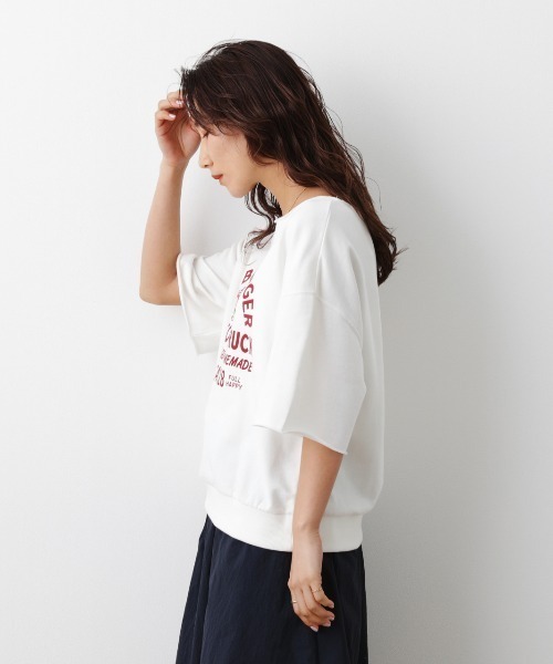 RODEO CROWNS WIDE BOWL（ロデオクラウンズワイドボウル）の「BURGERカットオフスウェットトップス（Tシャツ/カットソー・レディース・グリーン/ブラック/オフホワイト・FREE）」の16枚目の写真