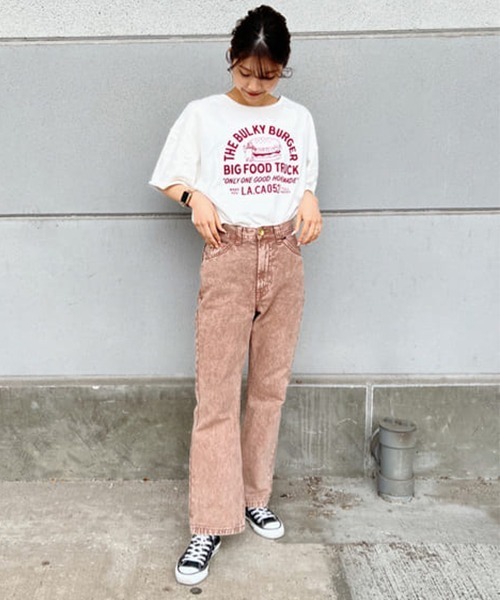 RODEO CROWNS WIDE BOWL（ロデオクラウンズワイドボウル）の「BURGERカットオフスウェットトップス（Tシャツ/カットソー・レディース・グリーン/ブラック/オフホワイト・FREE）」の21枚目の写真