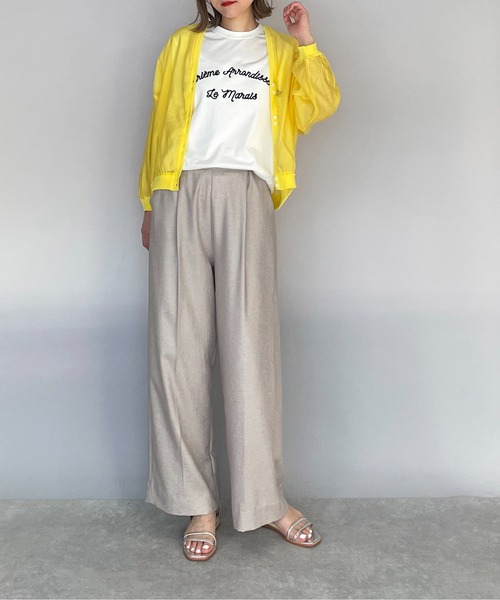 PICCIN(ピッチン)の「刺繍ロゴTシャツ(Tシャツ/カットソー・レディース・ネイビー/グレイッシュベージュ/オフホワイト/ライトグリーン・M)」の11枚目の写真