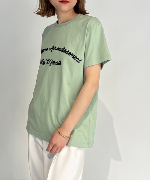 PICCIN(ピッチン)の「刺繍ロゴTシャツ(Tシャツ/カットソー・レディース・ネイビー/グレイッシュベージュ/オフホワイト/ライトグリーン・M)」の17枚目の写真