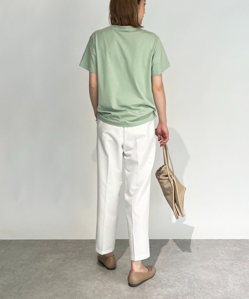 PICCIN(ピッチン)の「刺繍ロゴTシャツ(Tシャツ/カットソー・レディース・ネイビー/グレイッシュベージュ/オフホワイト/ライトグリーン・M)」の20枚目の写真