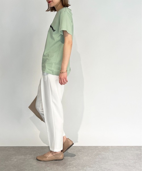 PICCIN(ピッチン)の「刺繍ロゴTシャツ(Tシャツ/カットソー・レディース・ネイビー/グレイッシュベージュ/オフホワイト/ライトグリーン・M)」の19枚目の写真