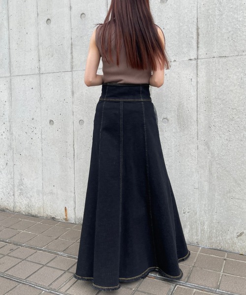 Ezick（エジック）の「ノースリリブプルオーバー（ニット/セーター・レディース・モカ/ブラック/ミント・FREE）」の20枚目の写真