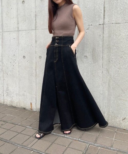 Ezick（エジック）の「ノースリリブプルオーバー（ニット/セーター・レディース・モカ/ブラック/ミント・FREE）」の18枚目の写真