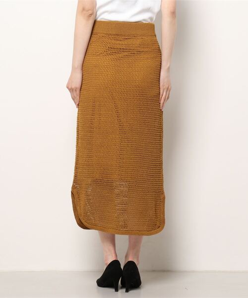 OUTERSUNSET（アウターサンセット）の「mesh knitting skirt（スカート・レディース・マスタード/ベージュ・FREE）」の10枚目の写真