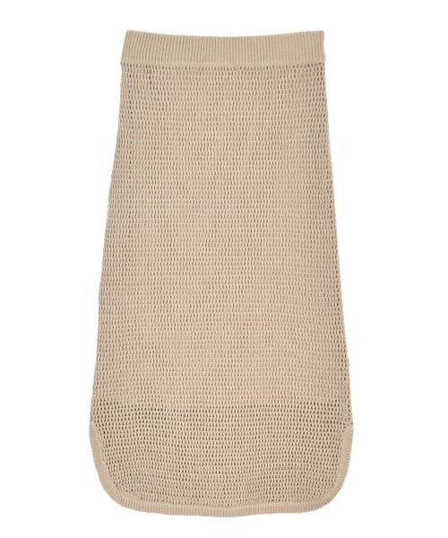 OUTERSUNSET（アウターサンセット）の「mesh knitting skirt（スカート・レディース・マスタード/ベージュ・FREE）」の3枚目の写真