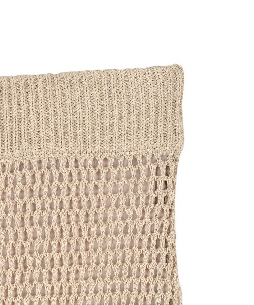 OUTERSUNSET（アウターサンセット）の「mesh knitting skirt（スカート・レディース・マスタード/ベージュ・FREE）」の6枚目の写真