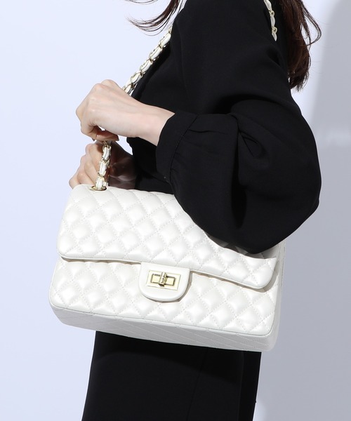 MAISON BREEZE（メゾンブリーズ）の「【MAISON BREEZE】キルティングダブルショルダーバッグKNF（ショルダーバッグ・レディース・ピンク/ホワイト/ブラック系その他2/ブラック系1・FREE）」の18枚目の写真