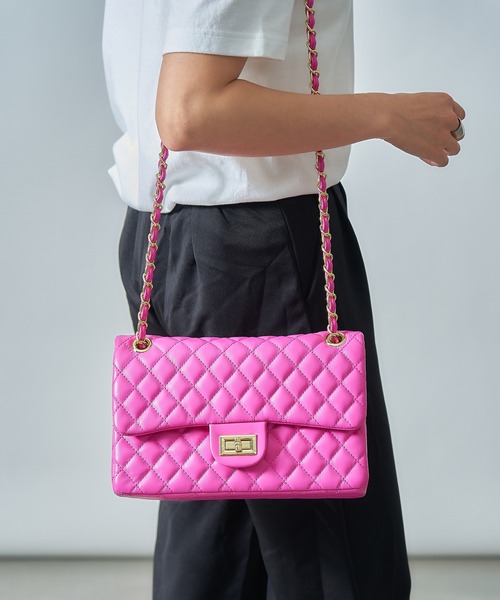 MAISON BREEZE（メゾンブリーズ）の「【MAISON BREEZE】キルティングダブルショルダーバッグKNF（ショルダーバッグ・レディース・ピンク/ホワイト/ブラック系その他2/ブラック系1・FREE）」の9枚目の写真