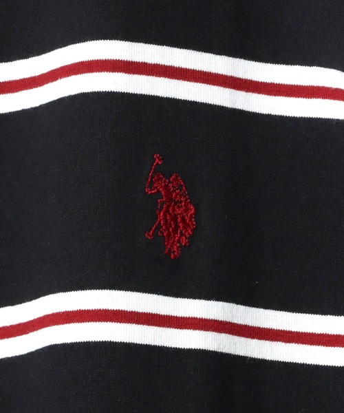 U.S. POLO ASSN.(ユーエスポロアッスン)の「U.S. POLO ASSN. ワンポイントロゴ刺繍 マルチボーダーラガーシャツ/ポロシャツ メンズ レディース(ポロシャツ・メンズ・ホワイト/ブラック/ネイビー/グリーン・LL/M/L)」の10枚目の写真