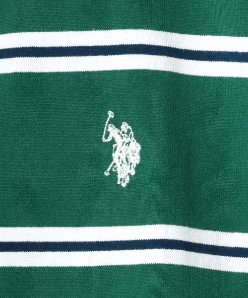 U.S. POLO ASSN.(ユーエスポロアッスン)の「U.S. POLO ASSN. ワンポイントロゴ刺繍 マルチボーダーラガーシャツ/ポロシャツ メンズ レディース(ポロシャツ・メンズ・ホワイト/ブラック/ネイビー/グリーン・LL/M/L)」の13枚目の写真