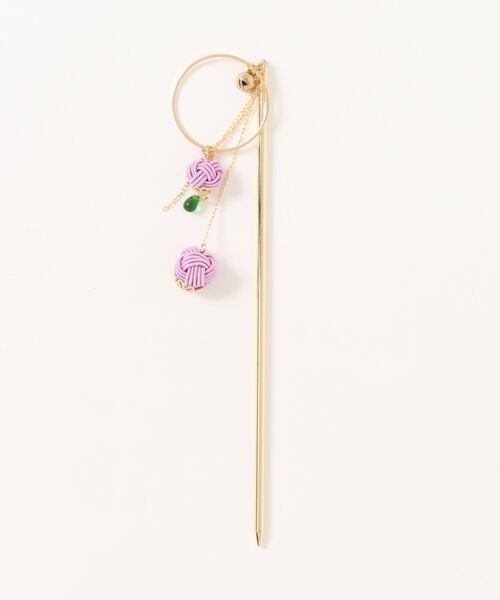 カヤ（カヤ）の「【カヤ】-SHIKI-四季 水引あわじ玉かんざし（その他ヘアアクセサリー・レディース・ホワイト/モカ/ピンク/グリーン/イエロー/レッド/ボルドー/パープル/ライトパープル/ホワイト×パープル/ミント/ネイビー・FREE）」の9枚目の写真
