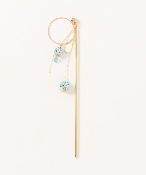 カヤ（カヤ）の「【カヤ】-SHIKI-四季 水引あわじ玉かんざし（その他ヘアアクセサリー・レディース・ホワイト/モカ/ピンク/グリーン/イエロー/レッド/ボルドー/パープル/ライトパープル/ホワイト×パープル/ミント/ネイビー・FREE）」の6枚目の写真